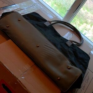 Rare Restpration Hardware haircalf/leather handle/luggage bag